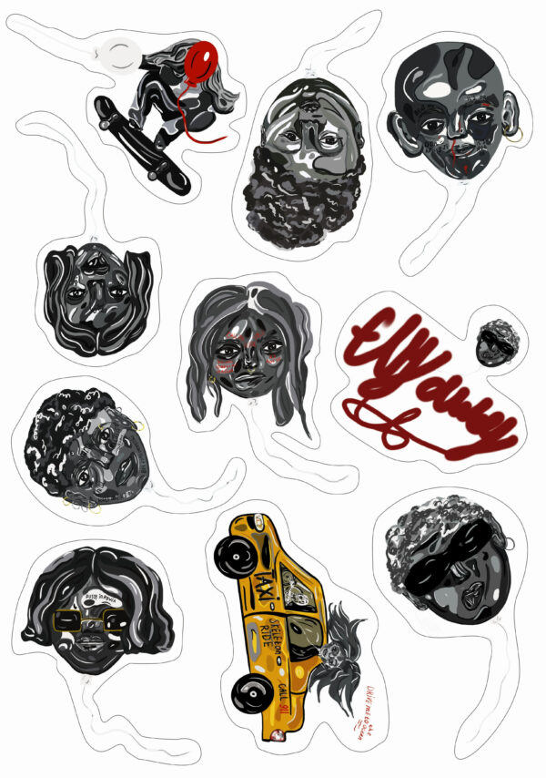 Fly away stickers (2)